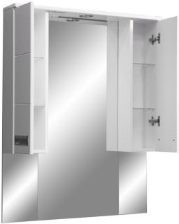 Зеркало-шкаф с подсветкой Stella Polar Фиора 80см белый SP-00000210